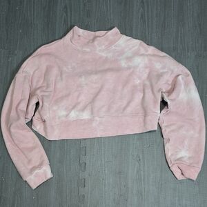 POPFLEX Blush Tie-Dye Cropped Sweatshirt